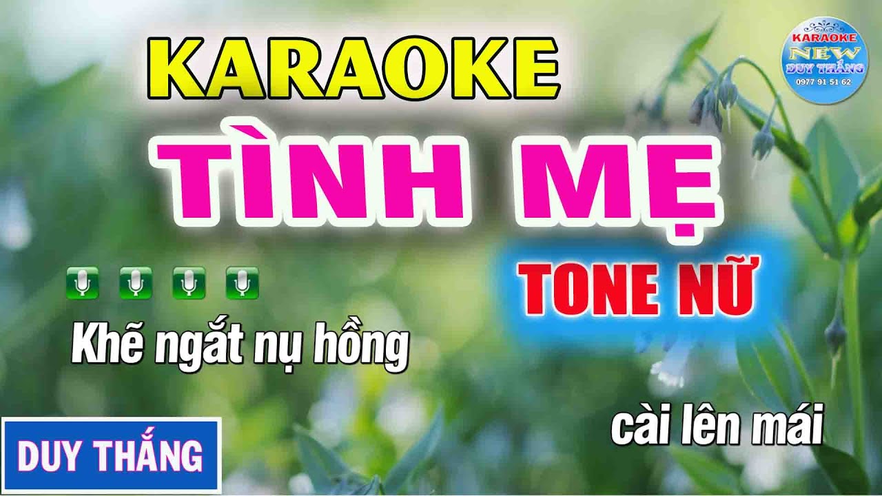 Karaoke T&igrave;nh Mẹ Tone Nữ ( Mỹ T&acirc;m ) - New Duy Thắng