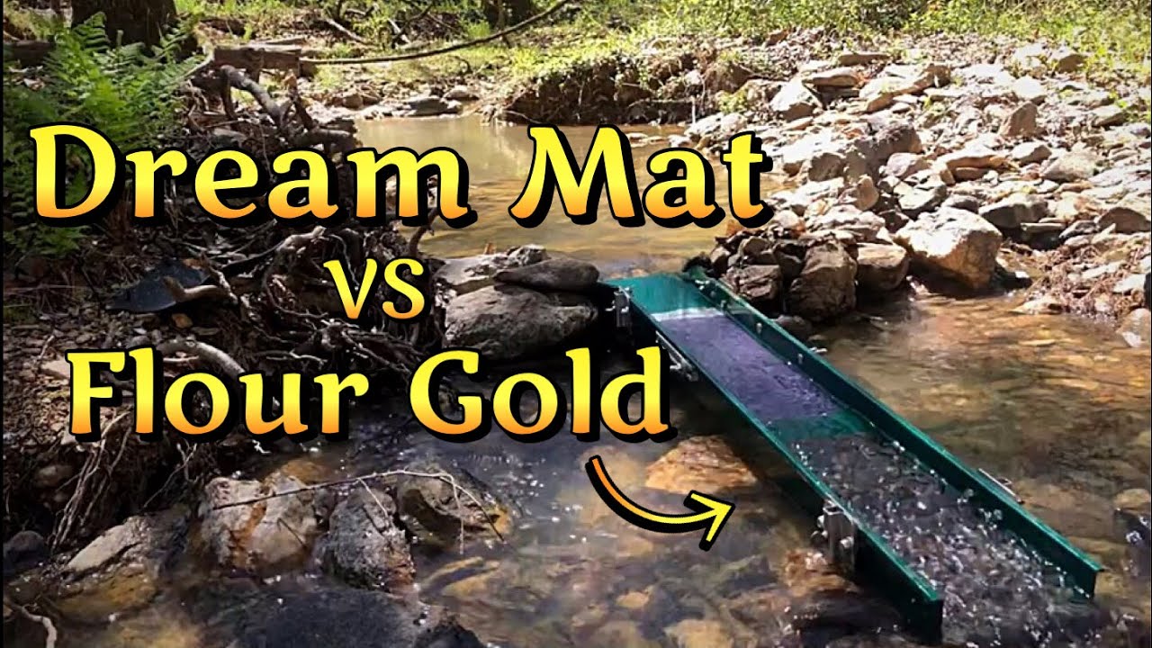Поиск золота с помощью специального шлюза Dream Mat