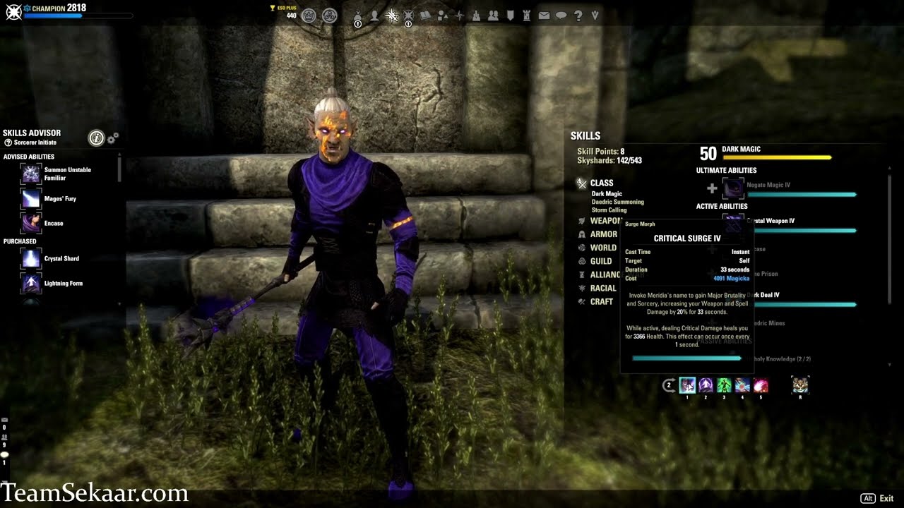 ESO PvP - Crit StamSorc Hits UNBELIEVABLY HARD - [Scions of Ithelia Chapter]