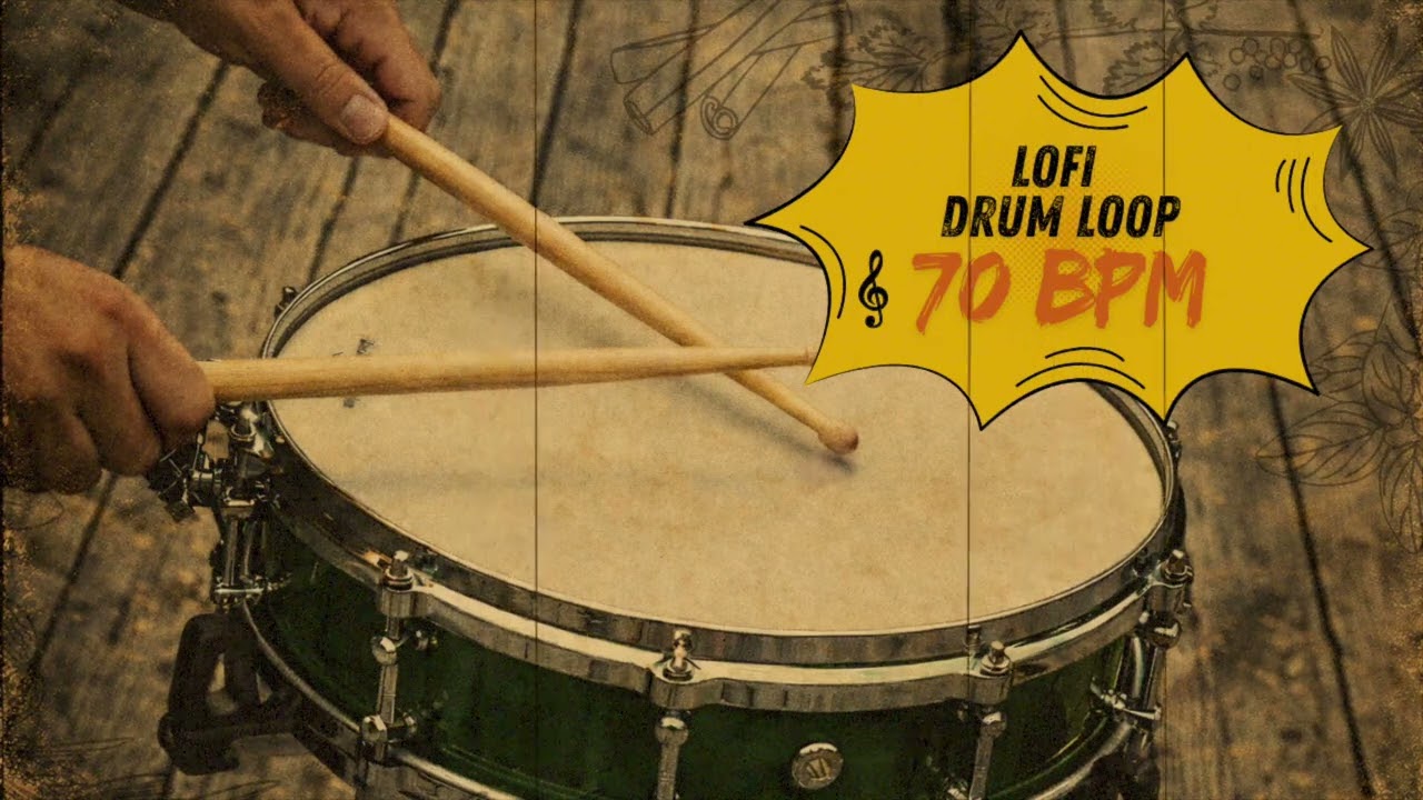 Free Drum Loop - LoFi Drum Loop - Chill 70 BPM