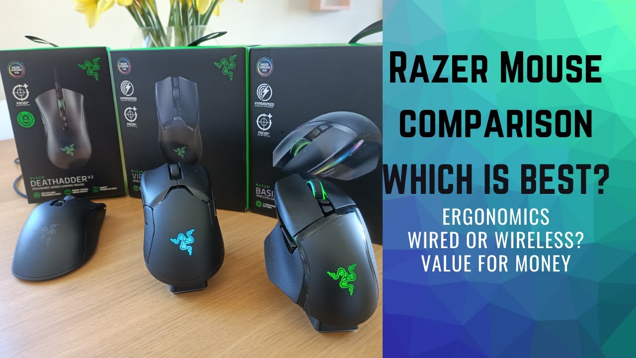 Razer Mouse Comparison  - Which is best? Deathadder V2 V Viper Ultimate V Basilisk