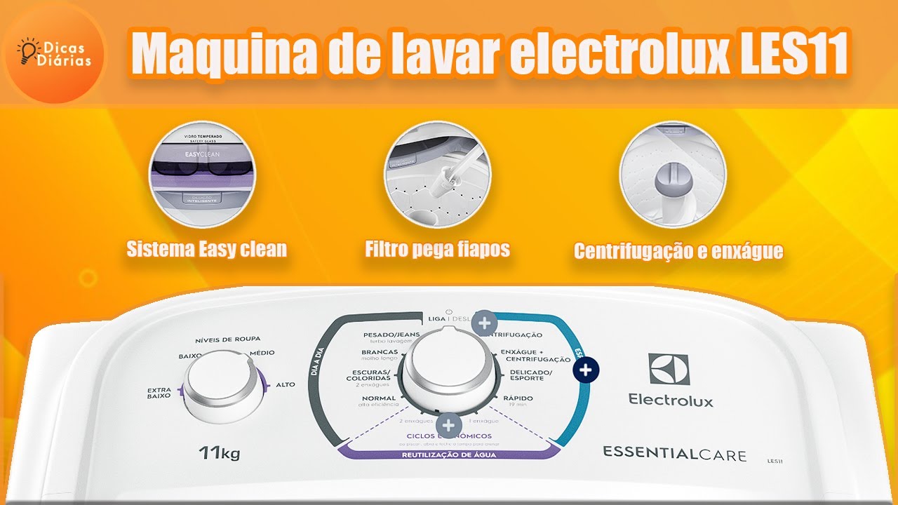 Máquina de Lavar 11kg Electrolux Essential Care Silenciosa | Review