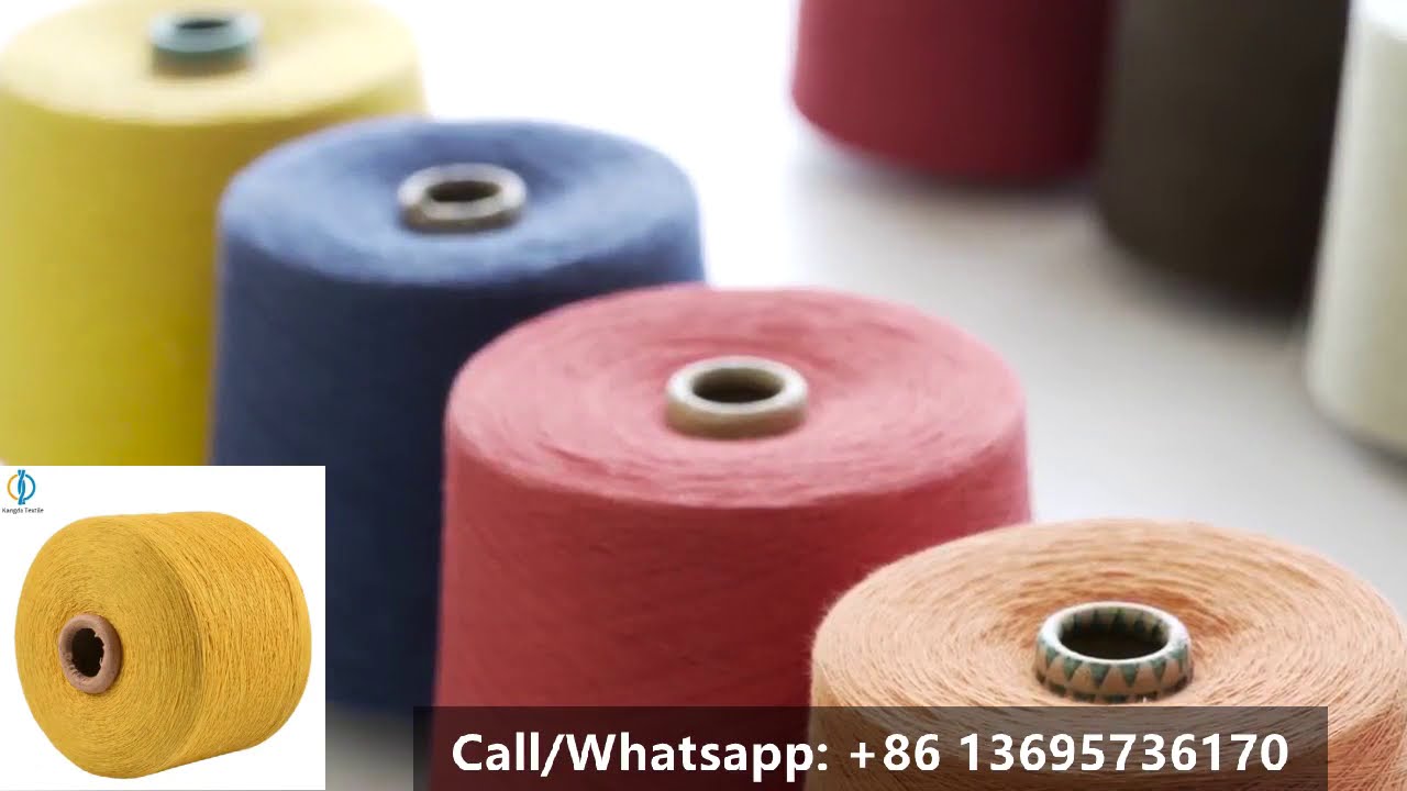 Melange Yarn 100% Recycled Yarn, Cotton Knitting Yarn, Open End Cotton and Polyester Blended.