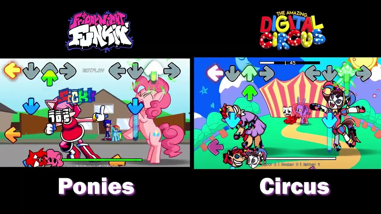 All My Litte Pony Vs AMAZING DIGITAL CIRCUS in FNF | POMNI & JAX Friday Night Funkin' | TADC