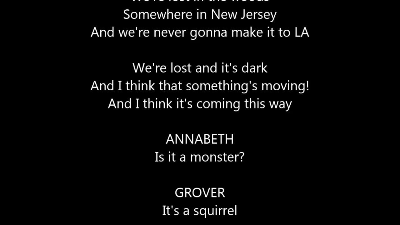 the lightning thief musical- lost-lyrics