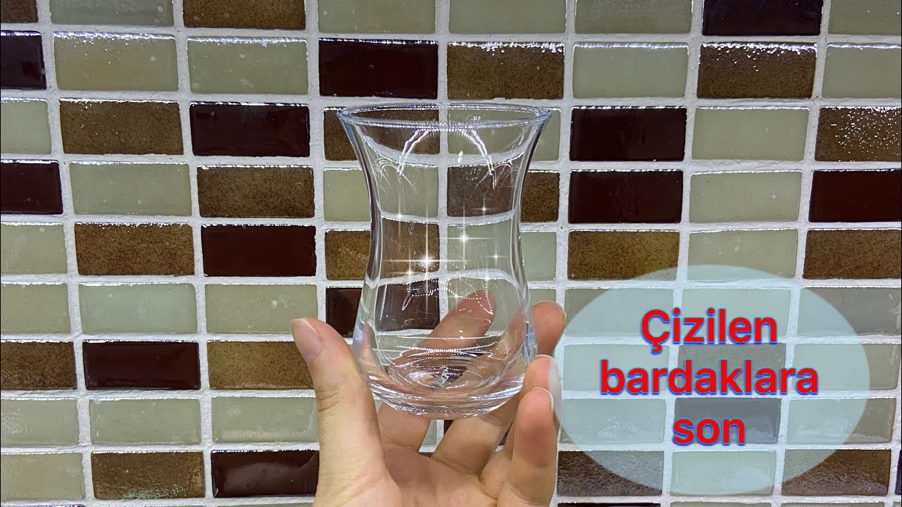 Çizilen bardaklar nasıl temizlenir / matlaşan bardaklar nasıl parlatılır / böyle parlatmak yok💯