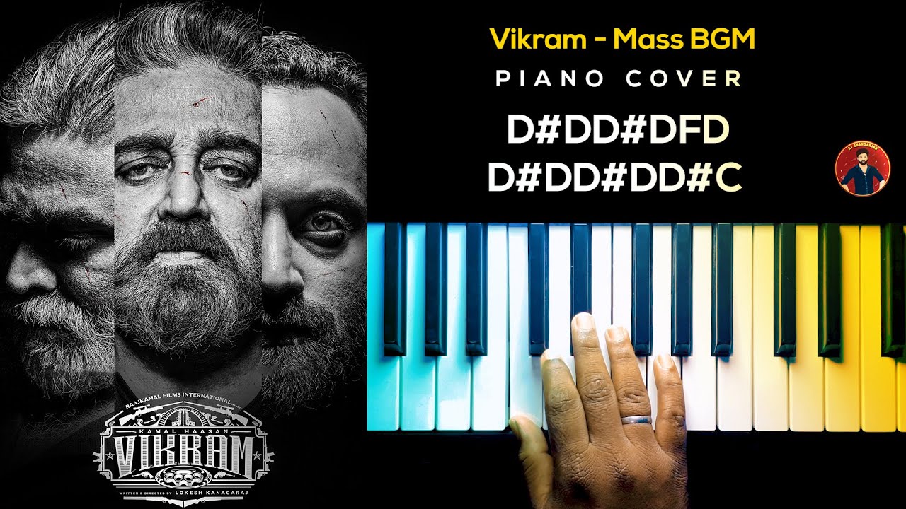 Vikram - Mass BGM Piano Cover with NOTES | AJ Shangarjan | AJS