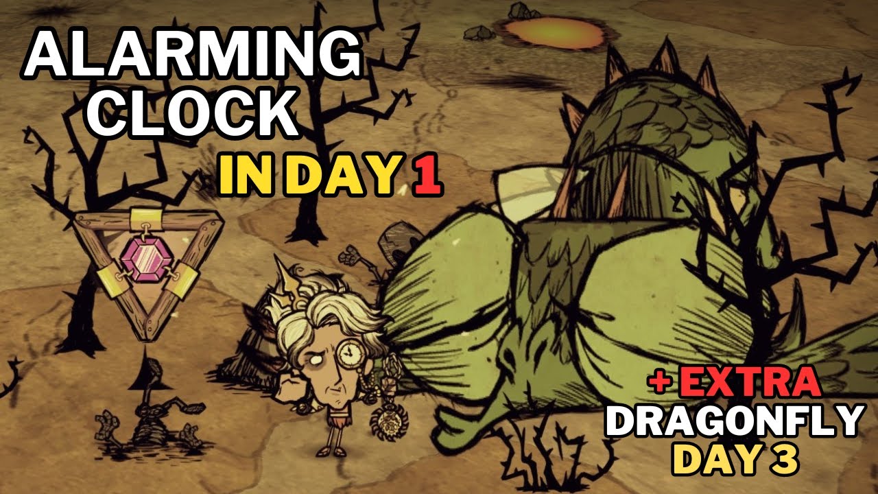 Alarming clock in day 1 Speedrun (Unseeded) - Don't Starve Together | DST