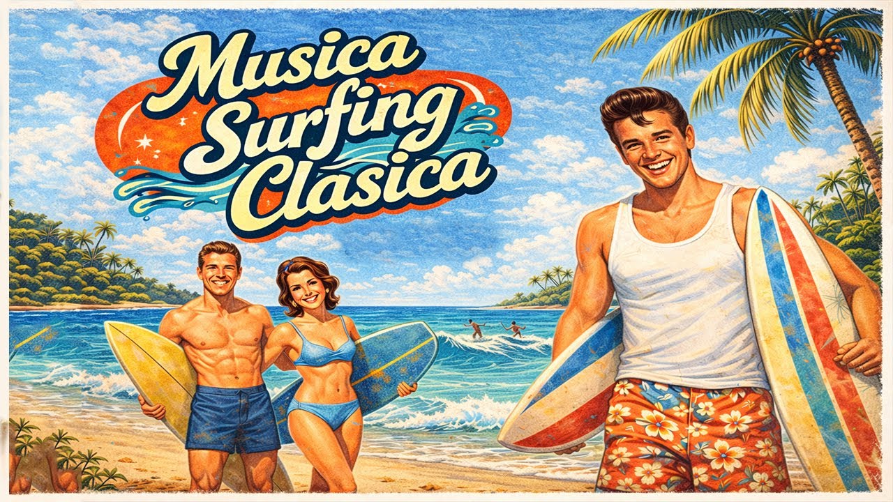 Surf-Musica de los 50's & 60's 🌊【𝑷𝑳𝑨𝒀𝑳𝑰𝑺𝑻】Clásicos Vintage que Dan Paz y Alegría