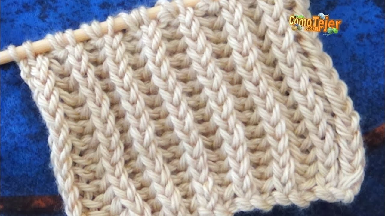 Punto Inglés en Punto Revés Reversible Sólo debes saber Punto Revés. Knitting 2 agujas,  palitos 677