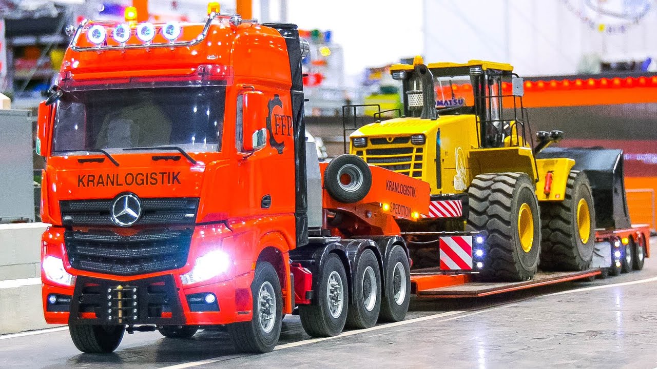 MEGA RC TRUCKS, RC HEAVY HAULAGE, RC MACHINES IN ACTION!! RC SCANIA, RC MAN, VOLVO, MERCEDES-BENZ