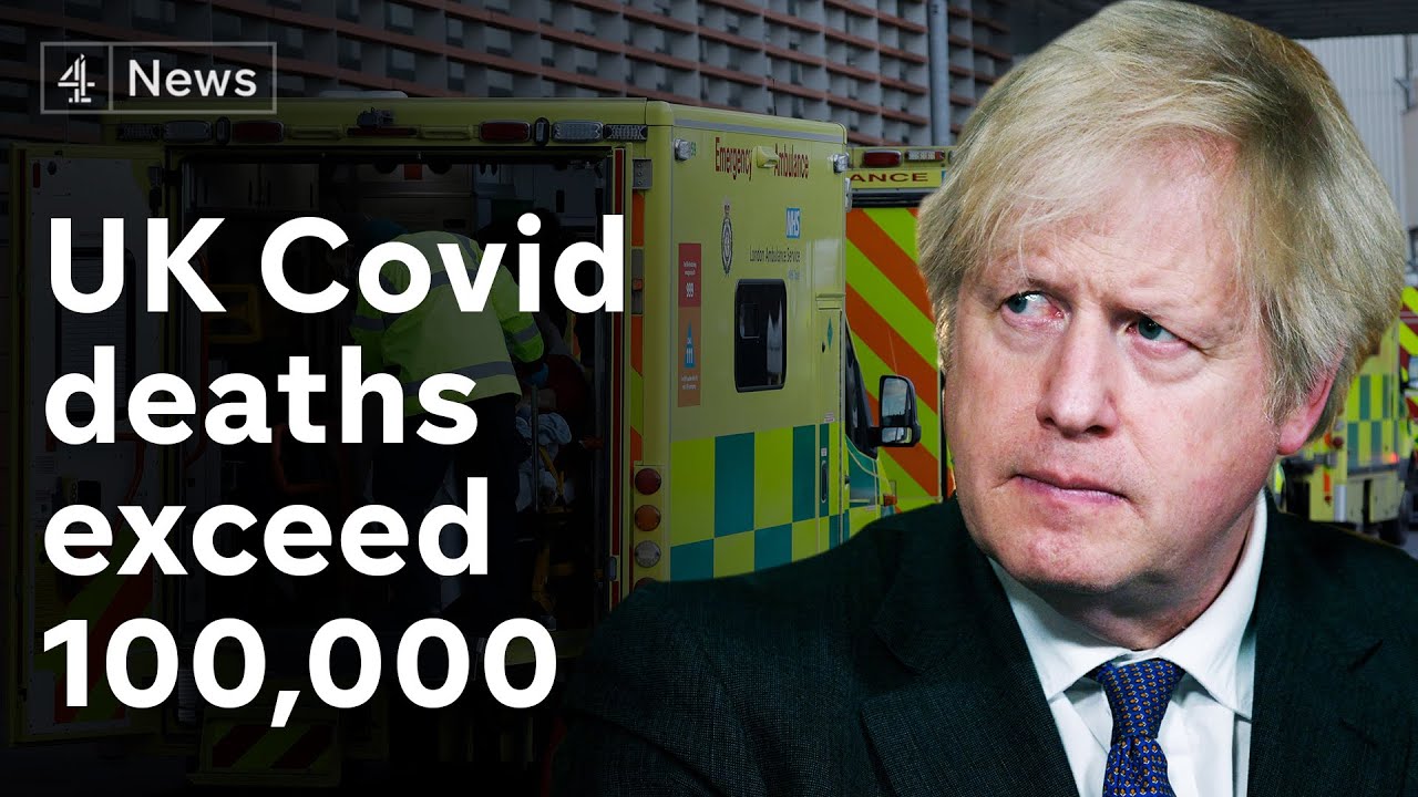 Johnson &lsquo;deeply sorry&rsquo; as UK Covid deaths exceed 100,000