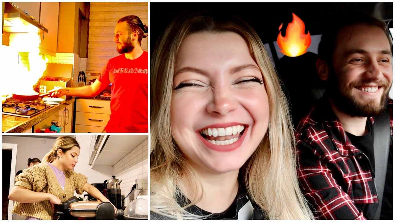 KARI KOCA EVİ YAKIYORUZ OYNAT BAKALIM! 🔥💧 BÜŞRA PEKTAŞ | GEZMELİ YEMELİ GÜNLÜK VLOG
