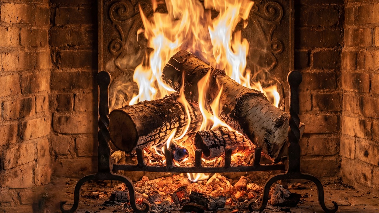 🔥 Fireplace Classic 4K. Cozy Fire with Crackling Fireplace Sounds. Fireplace 4K UHD