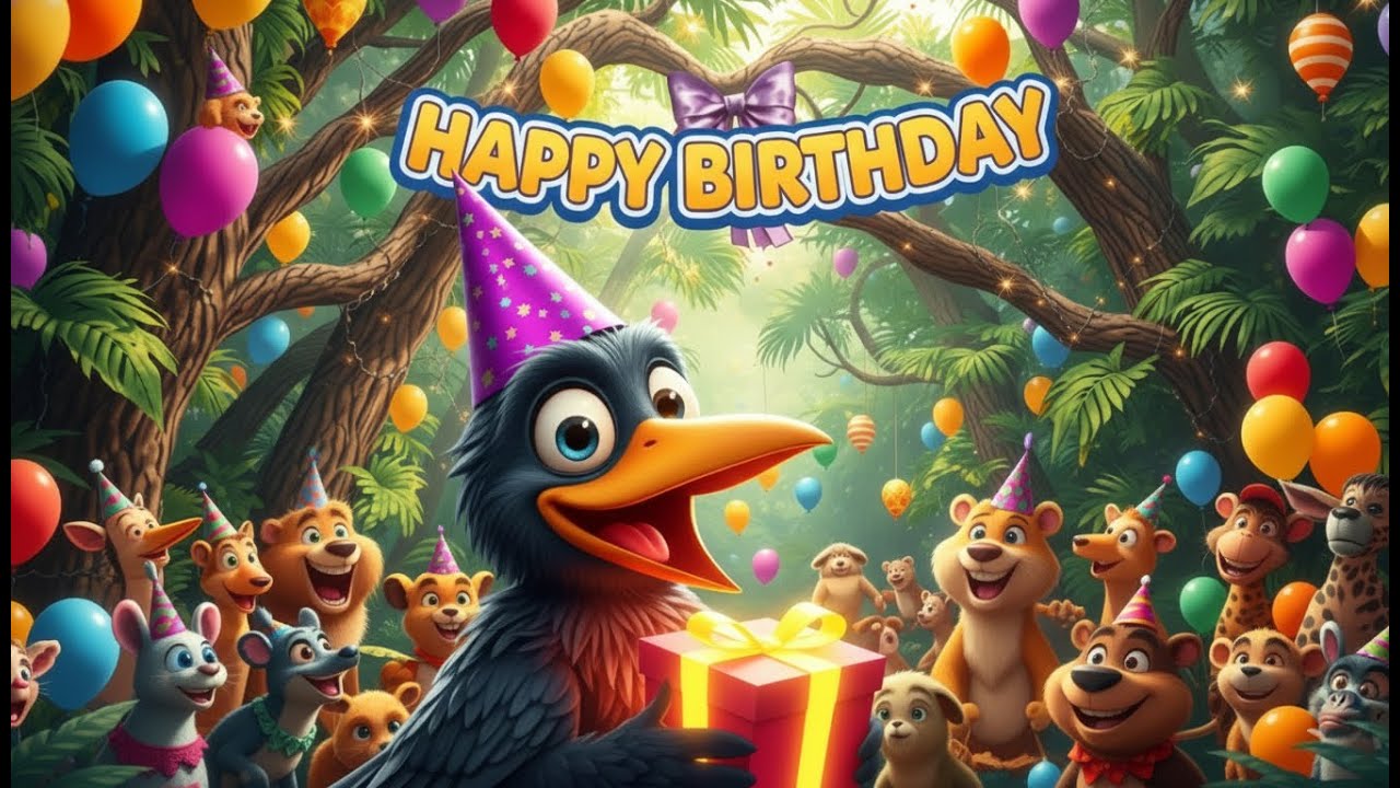 Crow birthday कौवे का जन्मदिन Hindi rhymes for kids #kidssongs #kids