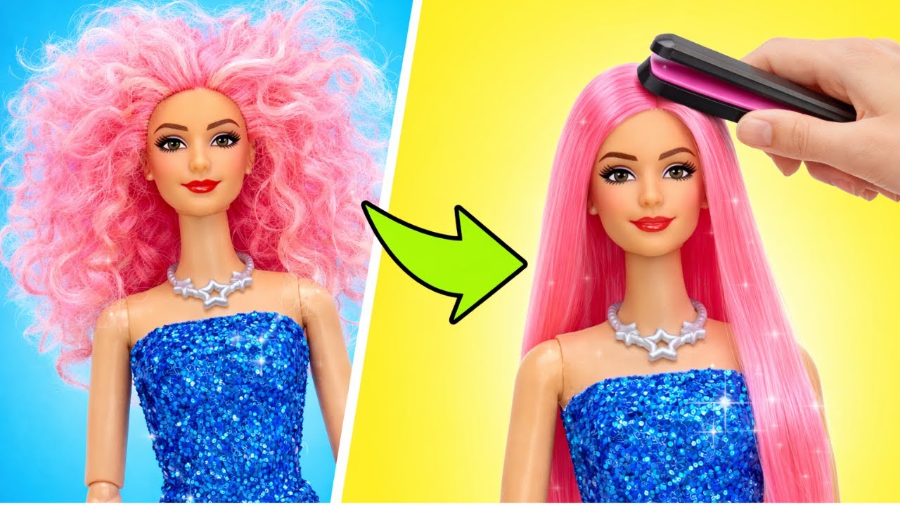 💇‍♀️ Невероятное преображение куклы DIY! Новая прическа, полный спа и милые аксессуары 🌸✨