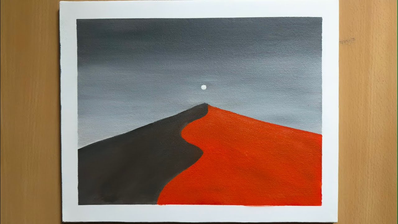 Silent Desert | Minimalist Acrylic Painting |033 | LoveARTfully 