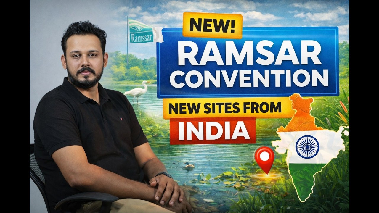 Ramsar Convention : New sites added from India | RiseUp IAS | UPSC IAS IPS IFS