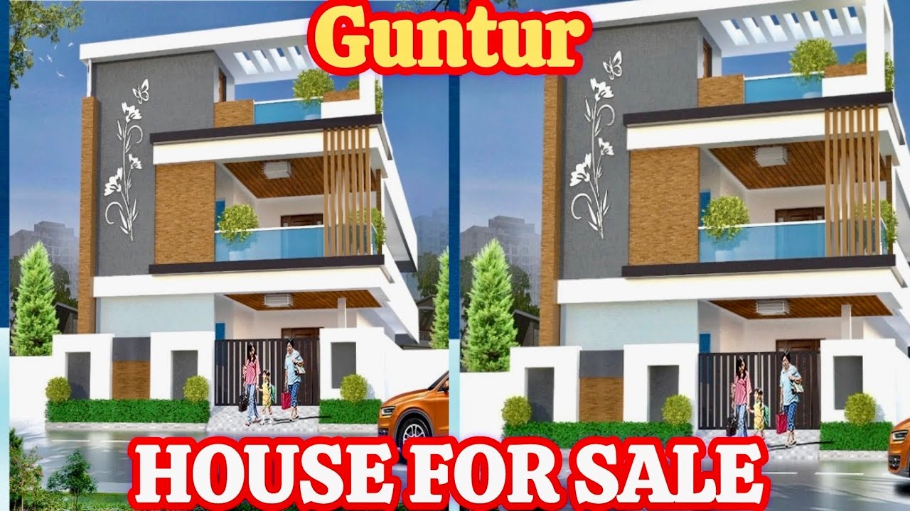 NEW G+1 INDEPENDENT HOUSE FOR SALE IN GUNTUR EAST FACING 4BHK 170 SQ YD EXTERIOR
