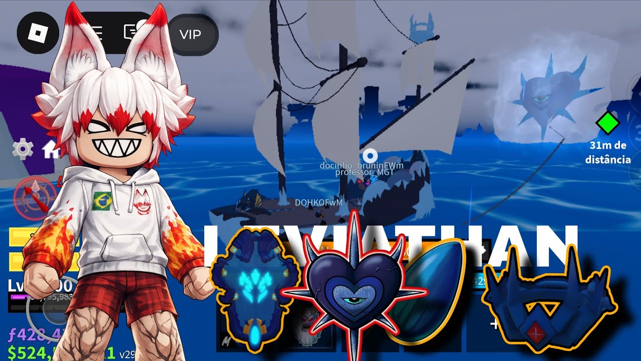 CAÇANDO LEVIATHAN NO BLOXFRUITS COM a tripulação
