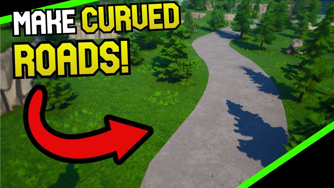 How to make CURVED ROADS in Fortnite Creative! (UPDATED)