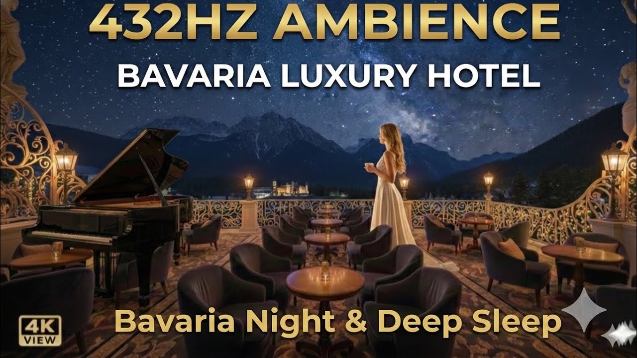 432Hz Bavarian Luxury Hotel Ambience ❄️ German Schlager | Deep Sleep & Wealth Manifestation [4K] 