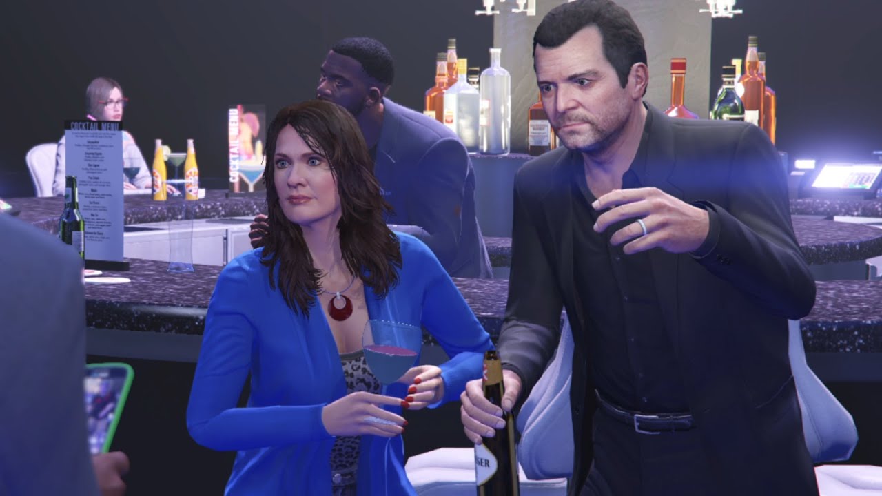 Leaked Michael, Amanda & Franklin Cutscene in GTA Online A Safehouse in the Hills