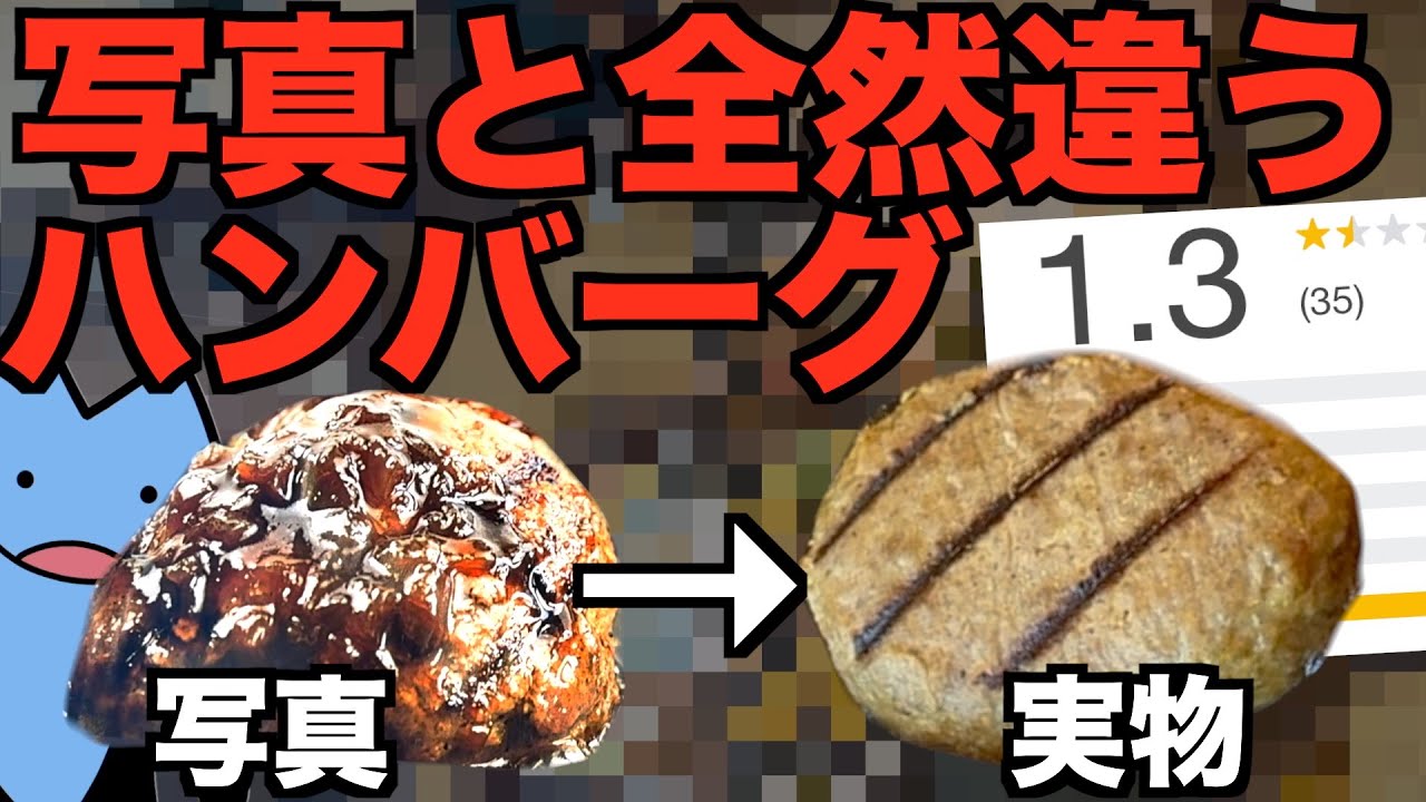 写真と違いすぎるハンバーグ
