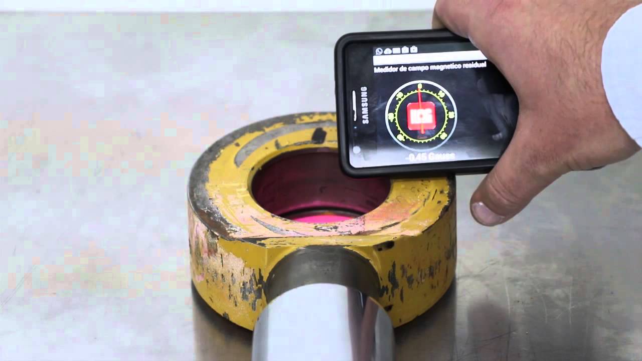 Medición de magnetismo residual desde un teléfono celular