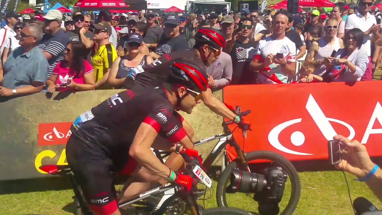 Cape Epic Stage 7 Cadel Evans and George Hincapie  - overall winners of Masters Cat. 2017