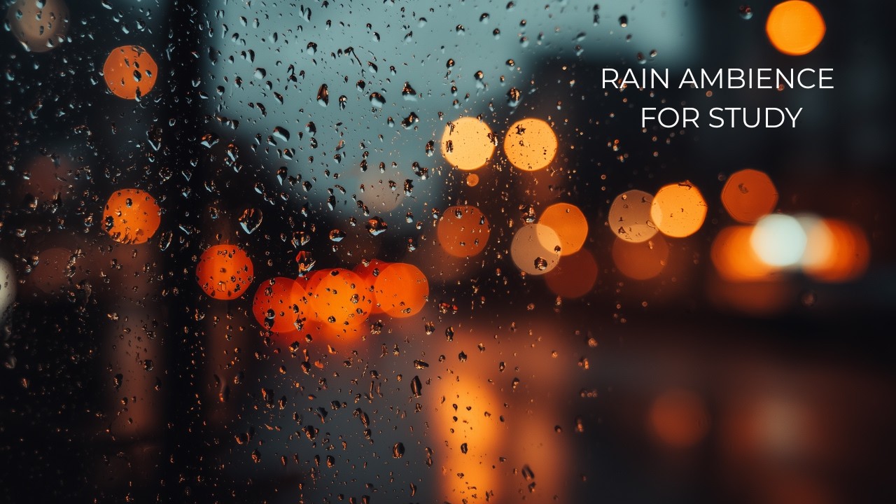 Subtle Piano and Rain for Studying – 2 Hours