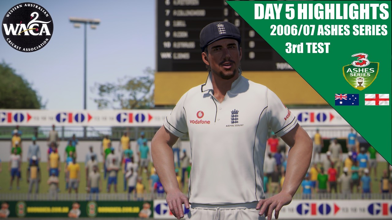 Cricket 26 20 Year Rewind - 2006/07 Ashes Series 3rd Test Day 5 Highlights