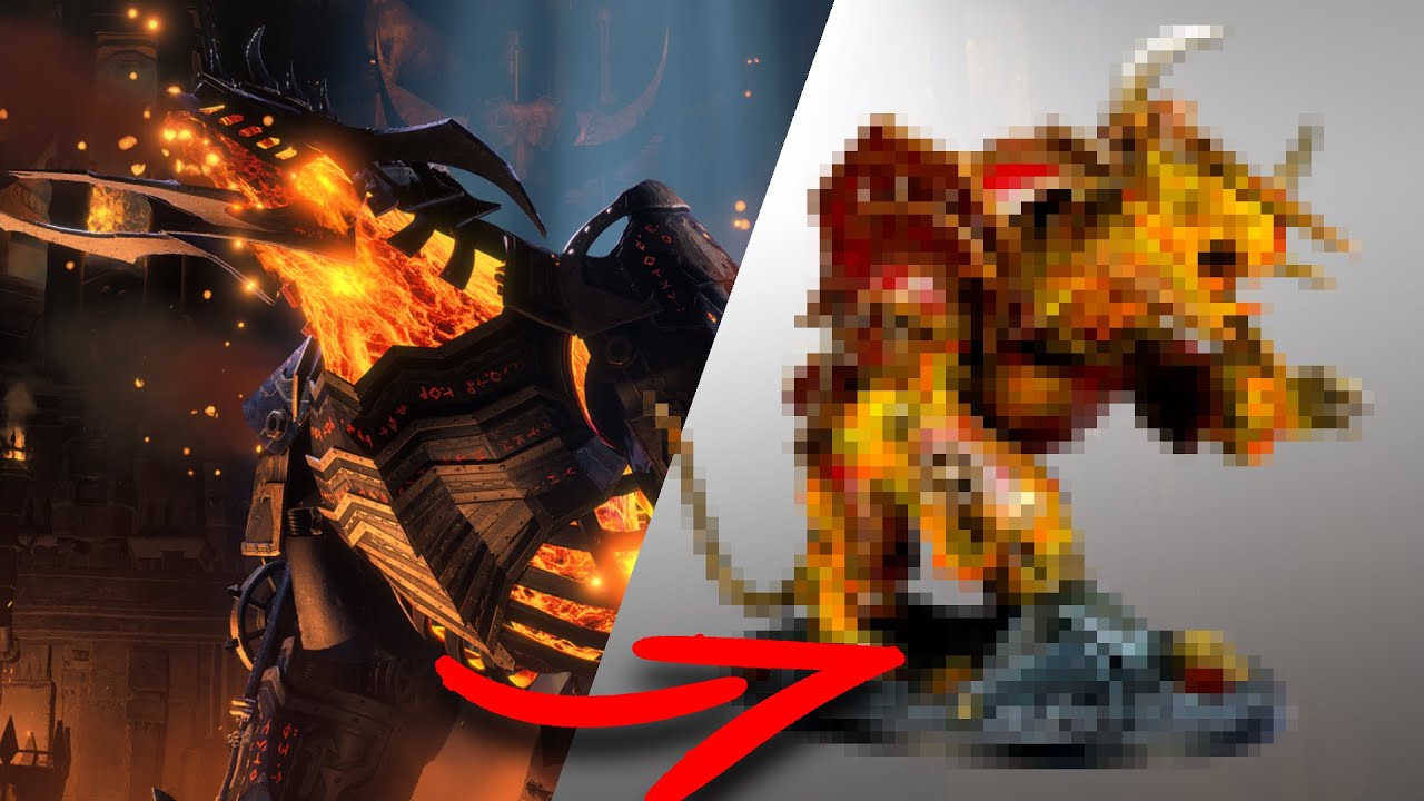 Kitbashing a Chaos Dwarf K'DAAI DESTROYER From Total War: Warhammer