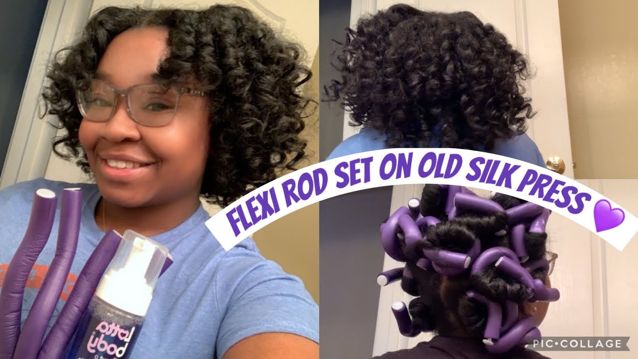 FLEXI ROD SET ON A OLD SILK PRESS | BRING LIFE BACK TO YOUR OLD SILK PRESS | FT. LOTTA BODY MOUSSE💜