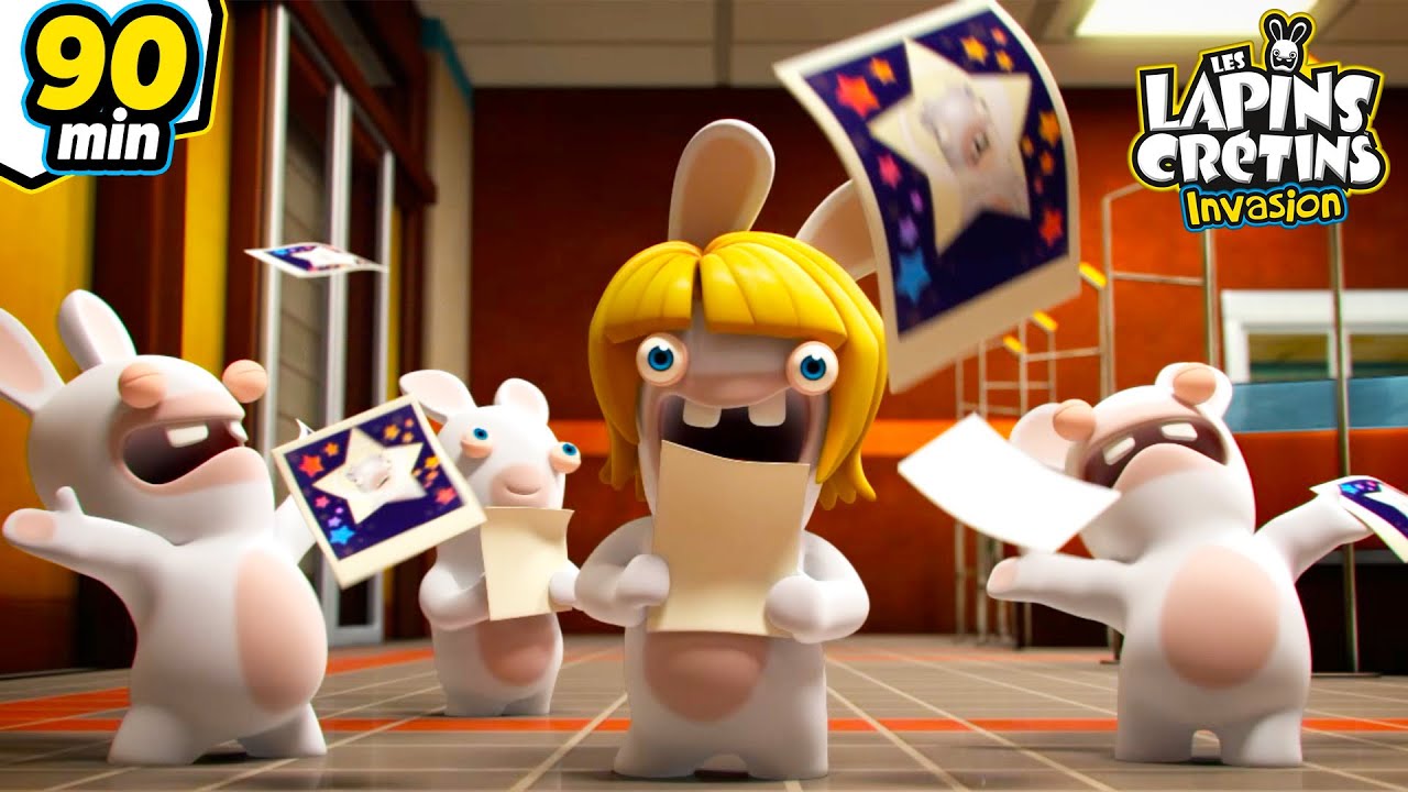 L'idole des lapins 🤩🌟 | Les Lapins Crétins Invasion 🐰 | Compilation 1H30 | Dessin animé