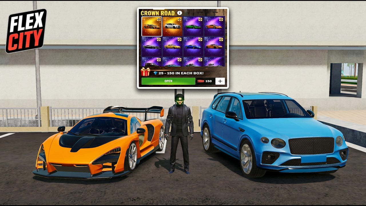 🔥Разблокировал 2 новые машины из контейнера события Crown Road в Flex City #flexcity #openworld