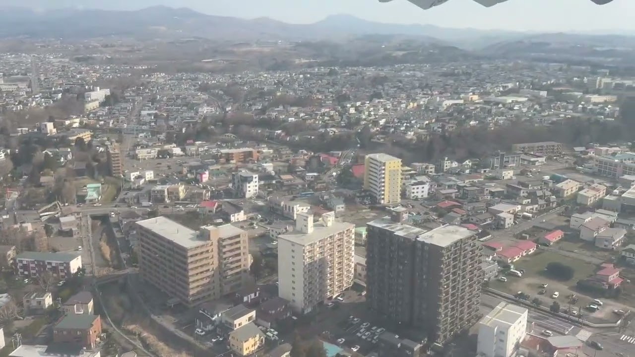 2025年4月 函館空港 Runway 12着陸映像, Landing View of Hakodate Airport, Runway 12, Apr, 2025