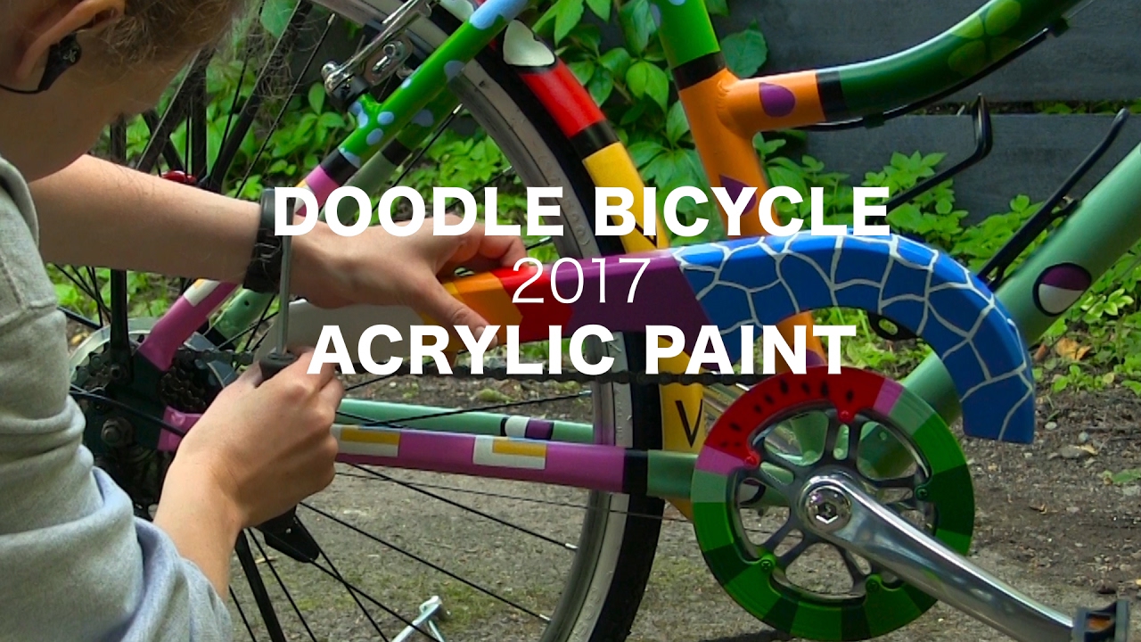 Doodle design for city bicycle | 2017 | acrylic paint