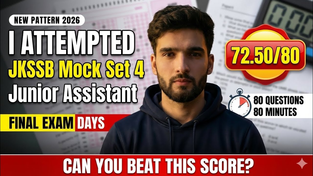 I Attempted JKSSB Junior Assistant Mock 4 | Can You Beat This Score 