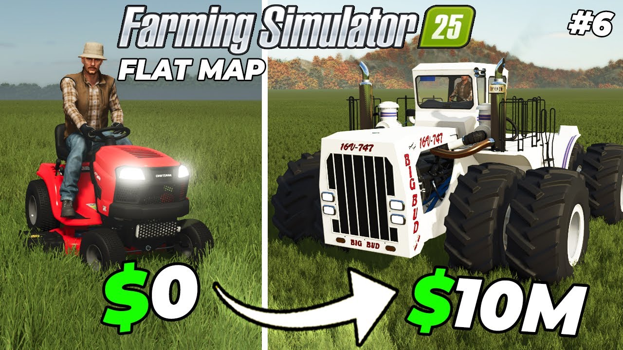 I survived 30 years on the Flat Map with $0! (Full Film) - Farming Simulator 25