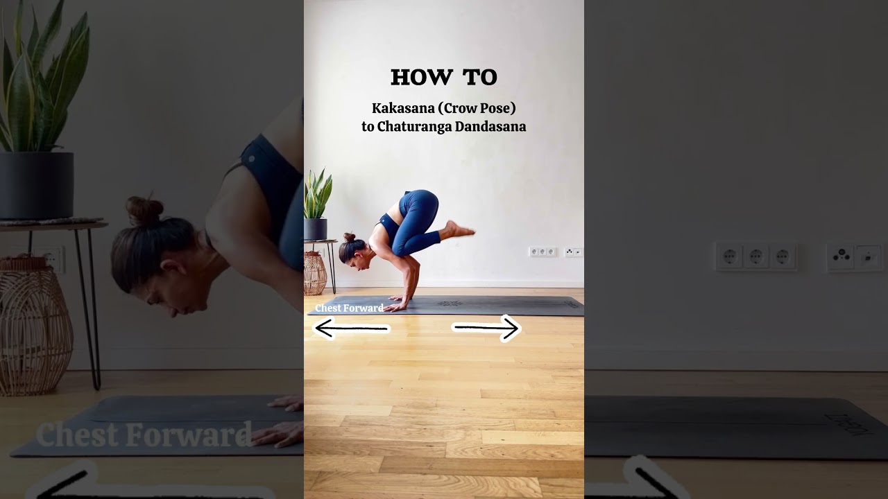 How to: Crow to Jump Back into Chaturanga Dandasana #crow #chaturanga #jumpback