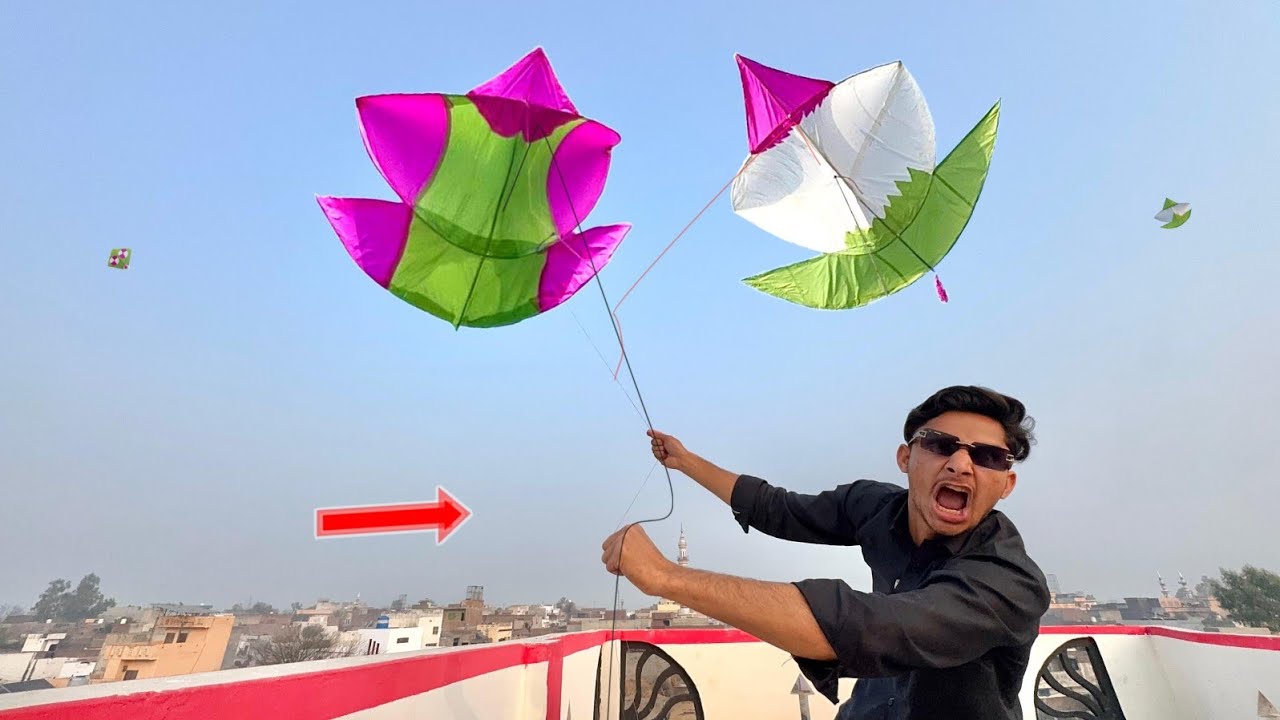 All Village Big Tukkle With Small Kite Catch Nasir | 5 Feet Patang Tukkle