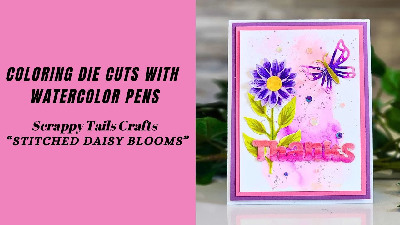 Color Your Die Cut Images with Watercolor Pens