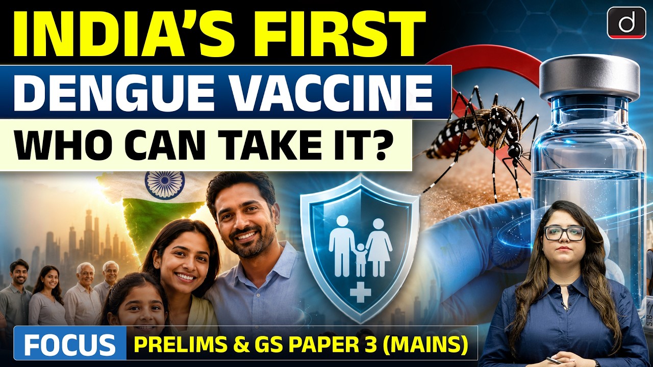 India&rsquo;s First Dengue Vaccine Approved | Who Should Get Qdenga? | Latest Update | Drishti IAS Englis