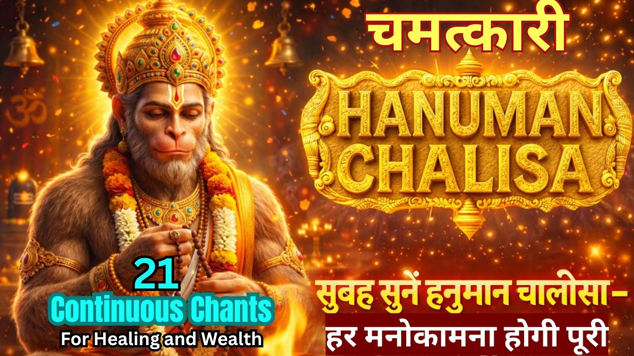 Most Powerful Shri Hanuman Chalisa | 21 Times Non-Stop | Health, Wealth & Divine Protection