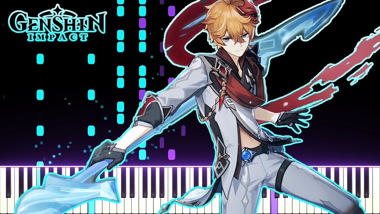 Genshin Impact OST / PV Music - Childe: A Letter to Snezhnaya | [Piano Cover] (Synthesia)「ピアノ」