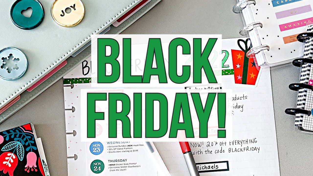 Black Friday Planner Supply Deals + More! Plan With Me - Big Happy Planner Cyber Week Page 2022