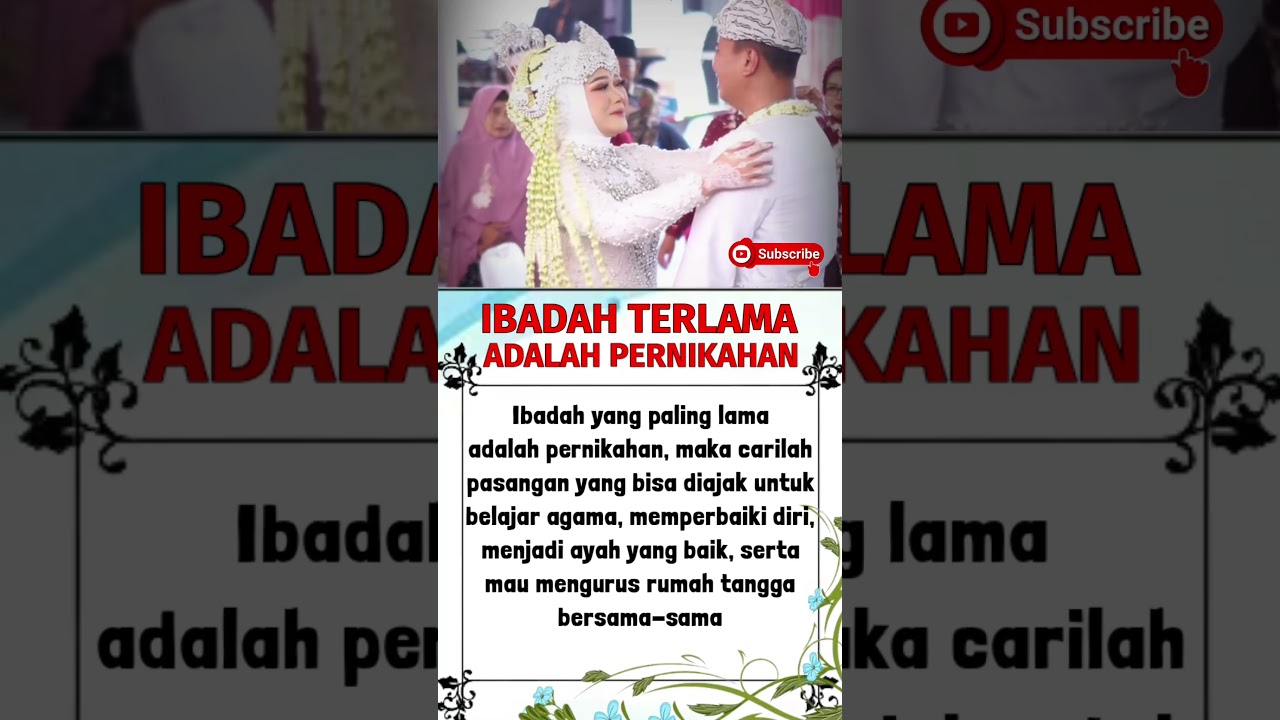 IBADAH TERLAMA #suami #istri #suamiistri #keluarga #rumahtangga #pernikahan #edukasi #quotes