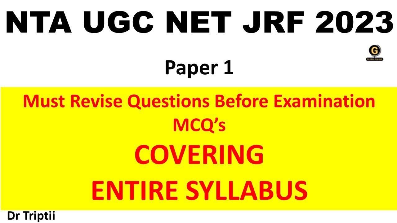NTA UGC NET Paper 1 2023 Questions based on latest analysis must revise questions.