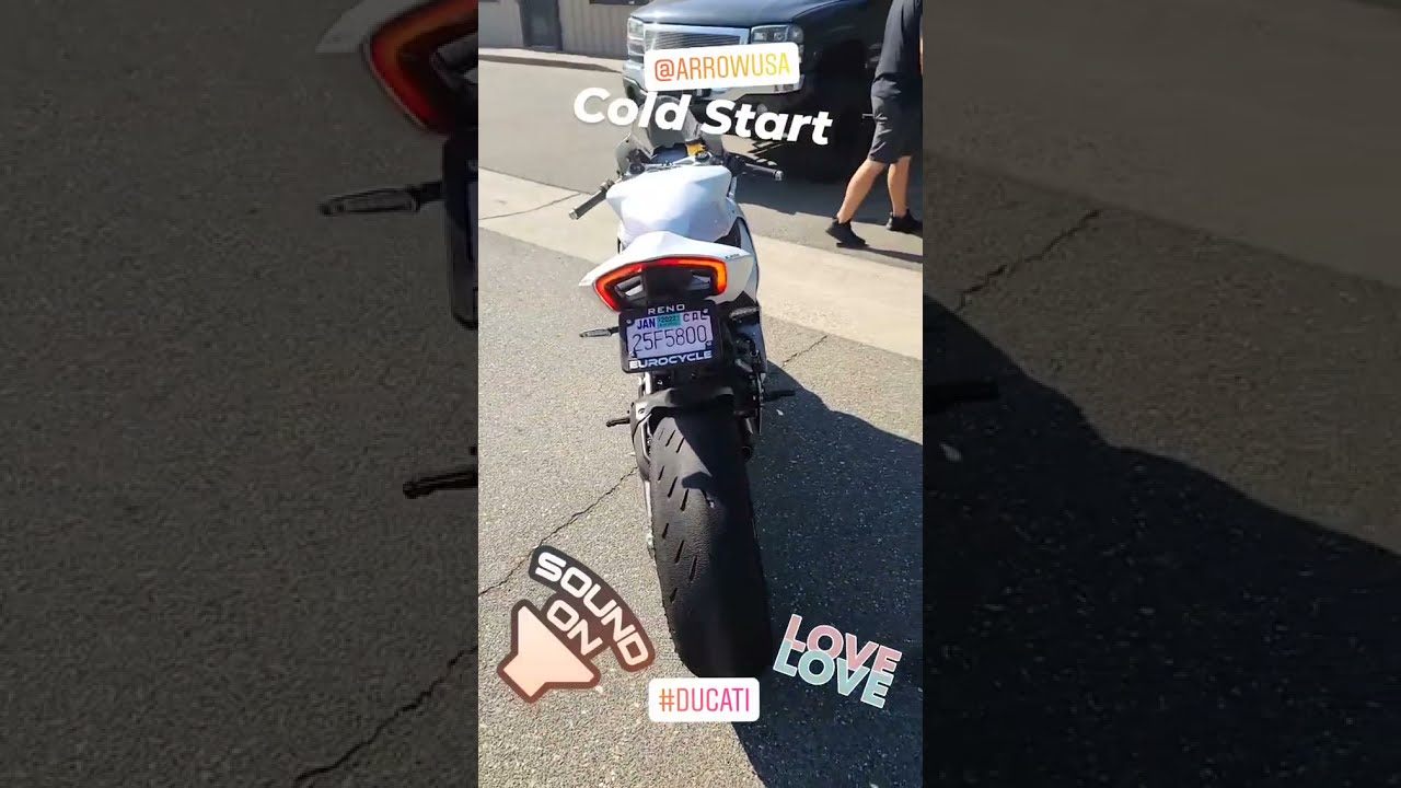 2021 Ducati Panigale V2 Arrow Works Exhaust Cold Start 🔥 #shorts
